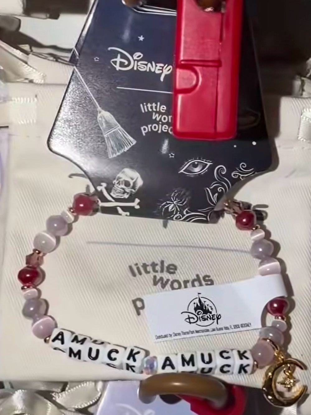 Disney Parks 2026 Little Words Project Hocus Pocus Bracelet AMUCK AMUCK New